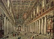 Giovanni Paolo Pannini Interior of the Santa Maria Maggiore in Rome oil painting reproduction